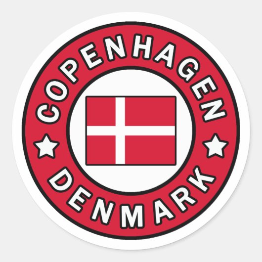 Sticker Rond Copenhague Danemark (Devant)
