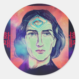 Sticker Rond Copernicus a Fire Elf High Weight