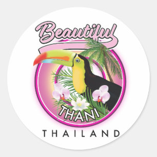Sticker Rond Copie de la belle Thani Thaïlande