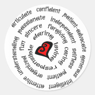 Sticker Rond copie de l'infirmière cardiaque