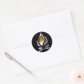 Sticker Rond copie du feu et des journaux (Enveloppe)