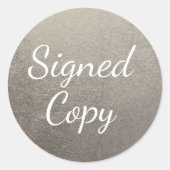 Sticker Rond Copie signée Argent (Devant)