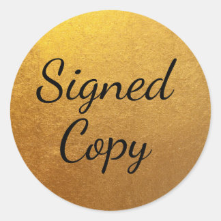 Sticker Rond Copie signée Gold