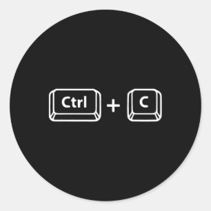 Sticker Rond Copier Coller Ctrl C Ctrl V Papa Son Heureux Père&