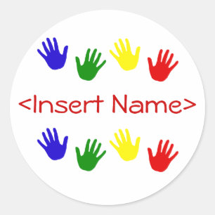 Sticker Rond copies de main