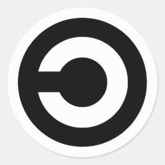 Sticker Rond Copyleft - l'information veut être libre