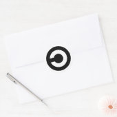 Sticker Rond Copyleft - l'information veut être libre (Enveloppe)