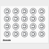 Sticker Rond Copyleft - l'information veut être libre (Feuille)
