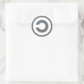 Sticker Rond Copyleft - l'information veut être libre (Sac)