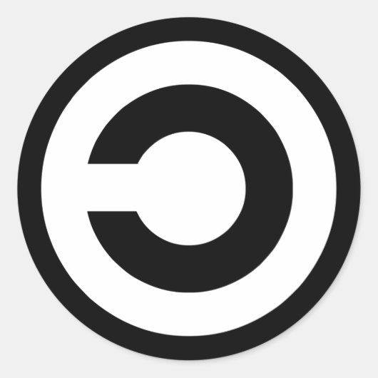 Sticker Rond Copyleft - l'information veut être libre (Devant)