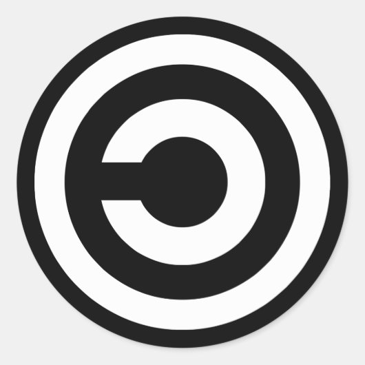 Sticker Rond Copyleft - l'information veut être libre (Devant)