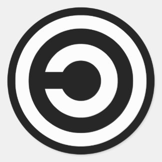 Sticker Rond Copyleft - l'information veut être libre
