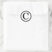 Sticker Rond Copyright, symbole... (Sac)