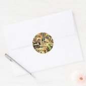 Sticker Rond Coq de bois sur le nid (Enveloppe)