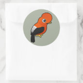 Sticker Rond Coq de rocher andin (Sac)