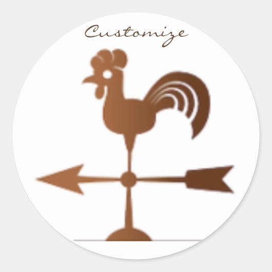 Sticker Rond Coq Wethervane Thunder_Cove (Devant)