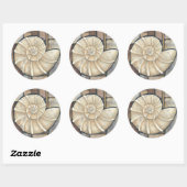 Sticker Rond Coque d'Abalone (Feuille)