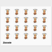 Sticker Rond Coque Nut Funny Peanut Puns (Feuille)