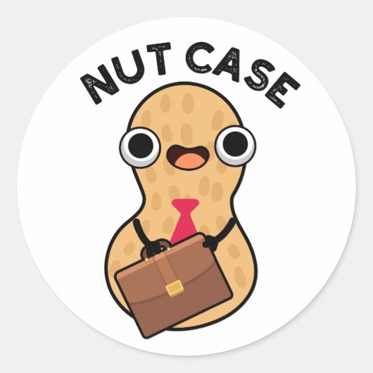 Sticker Rond Coque Nut Funny Peanut Puns (Devant)