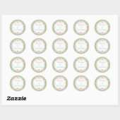 Sticker Rond Coques de mer Confetti Coral Mint Peach Gold (Feuille)