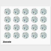 Sticker Rond Coques de mer sur le blanc (Feuille)
