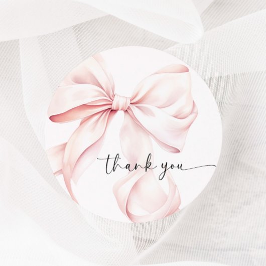 Sticker Rond Coquette à la botte rose