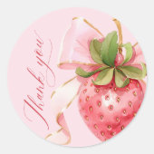 Sticker Rond Coquette Berry Baby shower doux (Devant)