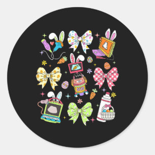 Sticker Rond Coquette Bow Sonographer Easter Ultrasound Tech Rd