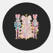 Sticker Rond Coquette Christmas Tree Nk Nutcrackers Women Kids (Devant)