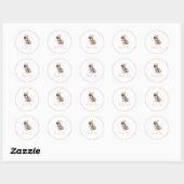 Sticker Rond Coquette Frenchie Merci (Feuille)