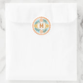 Sticker Rond Coquette Mexican Talavera Monogramme (Sac)