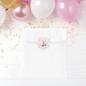 Sticker Rond Coquette rose mignonne Bottes et bow