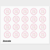 Sticker Rond Coquette rose sucré 16 Université (Feuille)