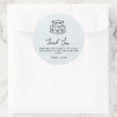 Sticker Rond Coquette Wedding Cake Blue Wedding Favor (Sac)