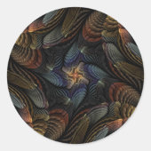 Sticker Rond Coquillages Abstraits (Devant)