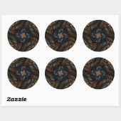 Sticker Rond Coquillages Abstraits (Feuille)