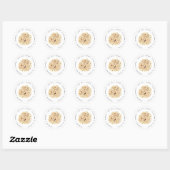 Sticker Rond Coquillages d'aquarelle marine Adresse de retour (Feuille)