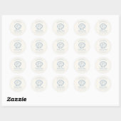 Sticker Rond Coquillages et Cloches de Mariage Enterrement de V (Feuille)