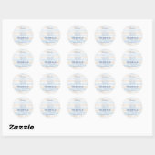 Sticker Rond Coquillages et Cloches de Mariage Enterrement de V (Feuille)
