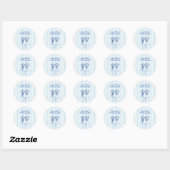 Sticker Rond Coquillages et cloches de mariage Enterrement de v (Feuille)