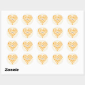 Sticker Rond Coquillages & Starfish Coeur Eté Plage Mariage (Feuille)