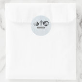 Sticker Rond Coquillages vintages (Sac)
