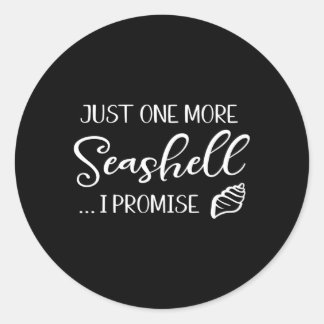 Sticker Rond Coquille Collecte des coquillages Collecteur Plage