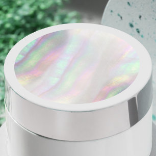 Sticker Rond coquille iridescente simulée