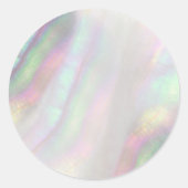 Sticker Rond coquille iridescente simulée (Devant)