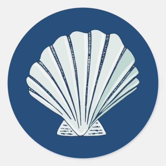Sticker Rond Coquille marine (Devant)