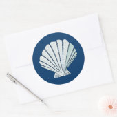 Sticker Rond Coquille marine (Enveloppe)