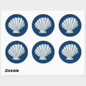 Sticker Rond Coquille marine (Feuille)
