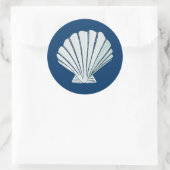 Sticker Rond Coquille marine (Sac)