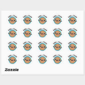Sticker Rond Coquille Ouais Funny Seashell Pun (Feuille)